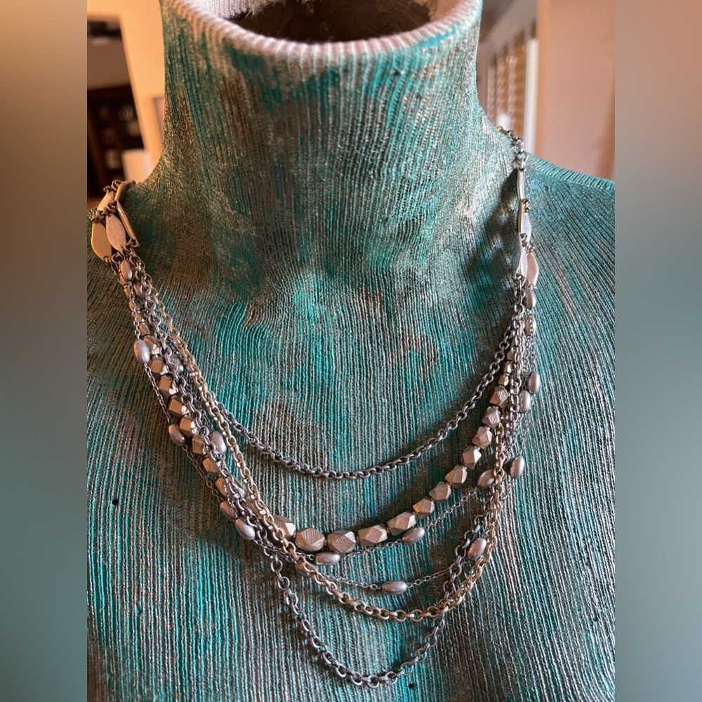 Karma Bella mixed metal tiered necklace